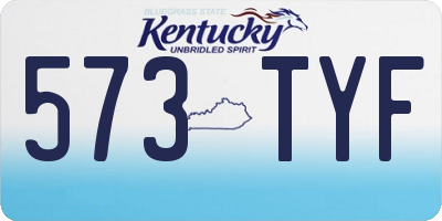 KY license plate 573TYF
