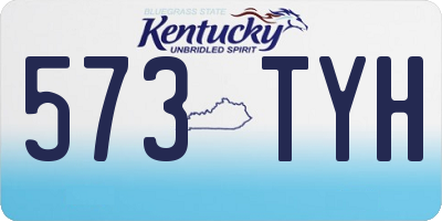 KY license plate 573TYH