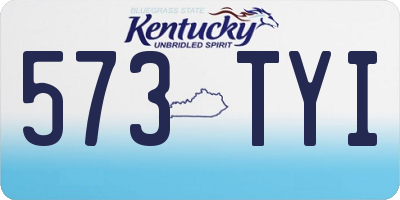KY license plate 573TYI