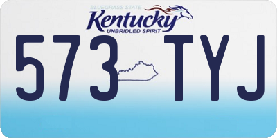 KY license plate 573TYJ