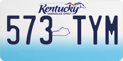 KY license plate 573TYM