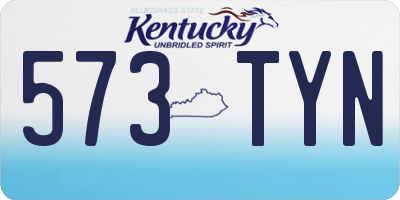 KY license plate 573TYN