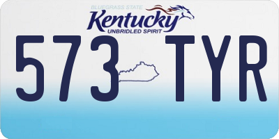 KY license plate 573TYR