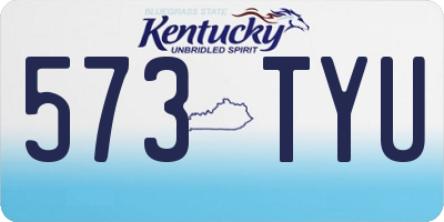 KY license plate 573TYU