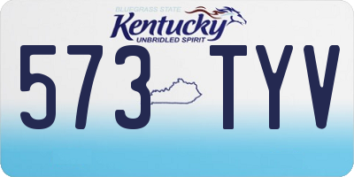 KY license plate 573TYV