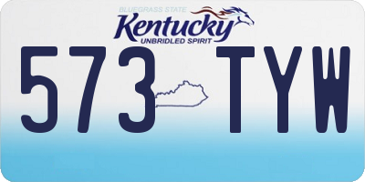 KY license plate 573TYW