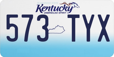 KY license plate 573TYX