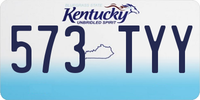 KY license plate 573TYY