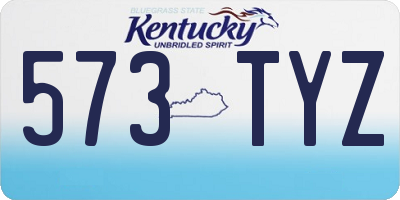 KY license plate 573TYZ
