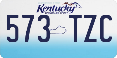 KY license plate 573TZC