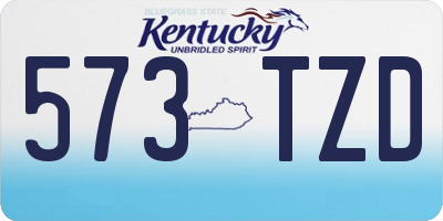 KY license plate 573TZD