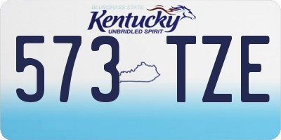 KY license plate 573TZE