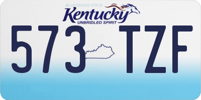 KY license plate 573TZF
