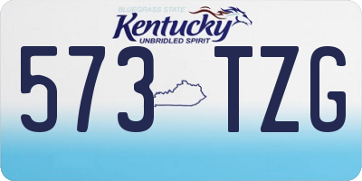KY license plate 573TZG