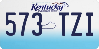 KY license plate 573TZI