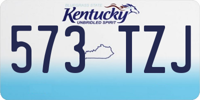 KY license plate 573TZJ
