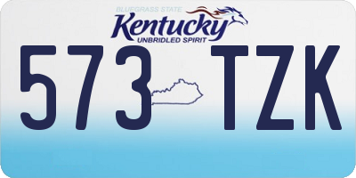 KY license plate 573TZK