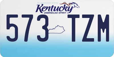 KY license plate 573TZM