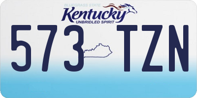 KY license plate 573TZN