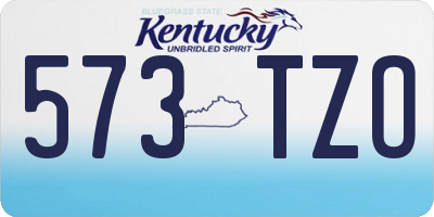 KY license plate 573TZO