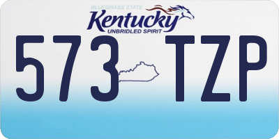 KY license plate 573TZP