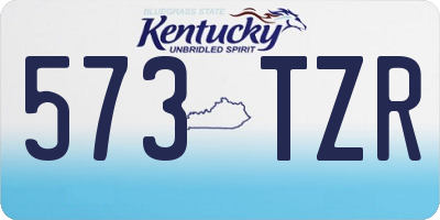 KY license plate 573TZR