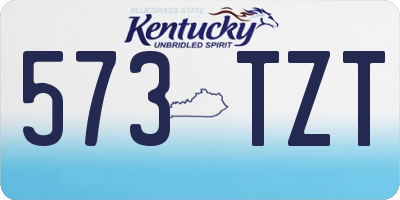 KY license plate 573TZT
