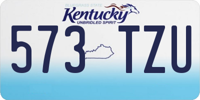 KY license plate 573TZU