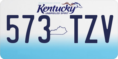 KY license plate 573TZV