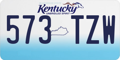 KY license plate 573TZW