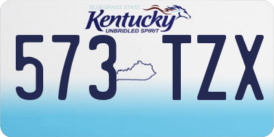 KY license plate 573TZX