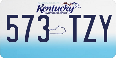 KY license plate 573TZY