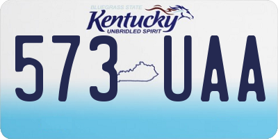 KY license plate 573UAA