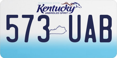 KY license plate 573UAB