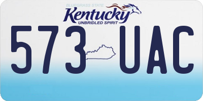 KY license plate 573UAC