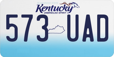 KY license plate 573UAD