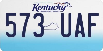 KY license plate 573UAF