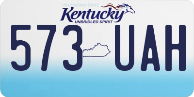 KY license plate 573UAH