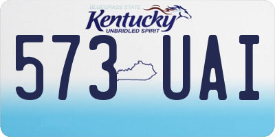 KY license plate 573UAI