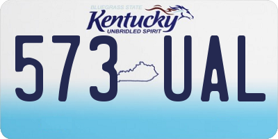 KY license plate 573UAL