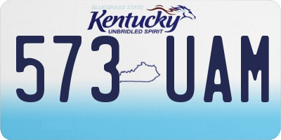 KY license plate 573UAM