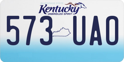 KY license plate 573UAO