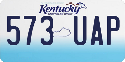KY license plate 573UAP