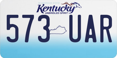 KY license plate 573UAR