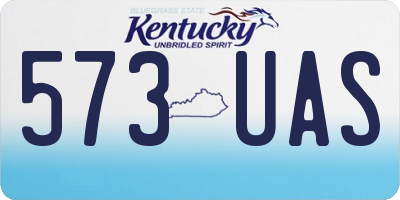 KY license plate 573UAS