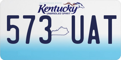 KY license plate 573UAT