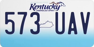 KY license plate 573UAV