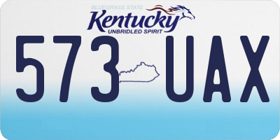 KY license plate 573UAX