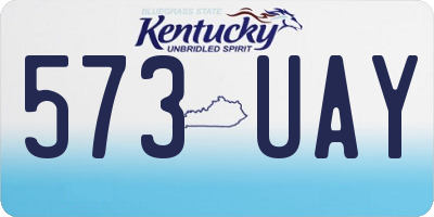 KY license plate 573UAY