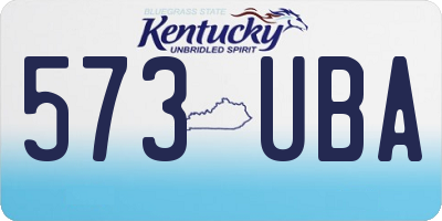 KY license plate 573UBA
